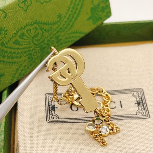 18K Double G Crystal Key Bracelet - 图片 8