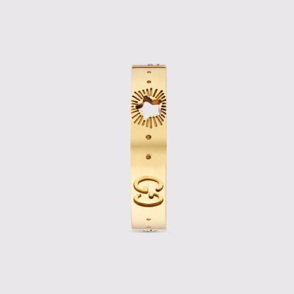 18K Double G Icon Yellow Gold Ring - 图片 2