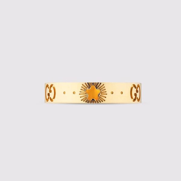 18K Double G Icon Yellow Gold Ring - 图片 3