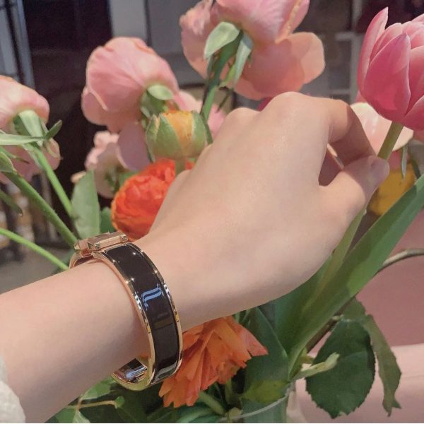 18K Clic H Black Bracelet - 图片 7