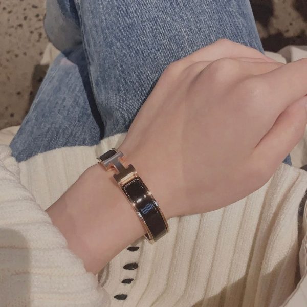 18K Clic H Black Bracelet - 图片 4