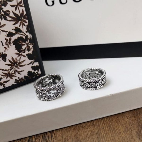 Double G Interlocking G Flowers Ring - Image 8