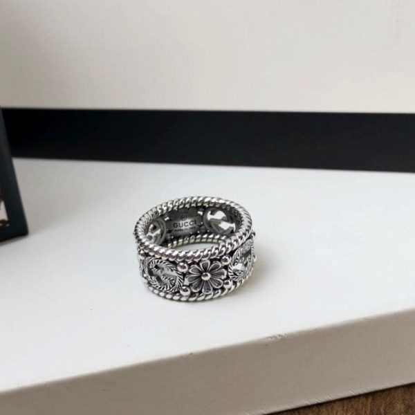 Double G Interlocking G Flowers Ring - Image 9