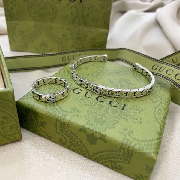 Double G Interlocking G Cuff Bracelet - 图片 10