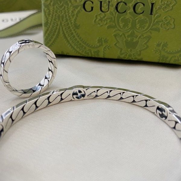 Double G Interlocking G Cuff Bracelet - 图片 7