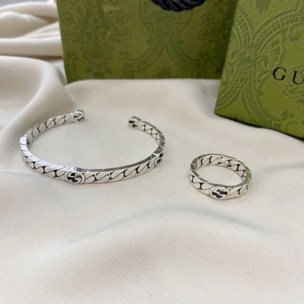 Double G Interlocking G Cuff Bracelet - 图片 9