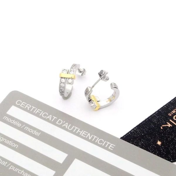 18K T Edge Hoop Earrings - 图片 8