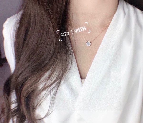 18K T Diamond & Turquoise Circle Pendant Necklace - 图片 9