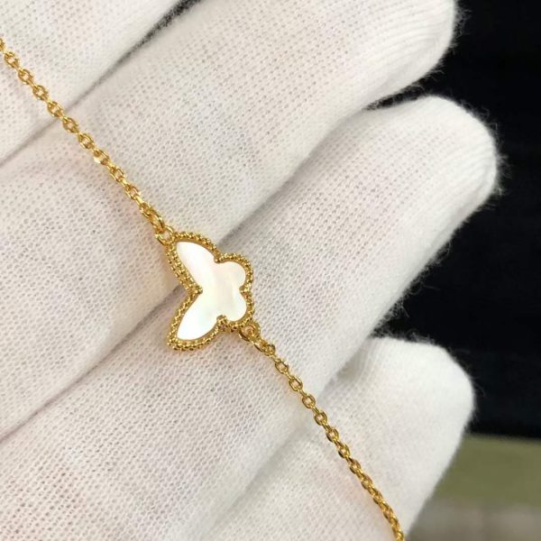 18K Lucky Alhambra Butterfly Pendant Bracelet - 图片 4