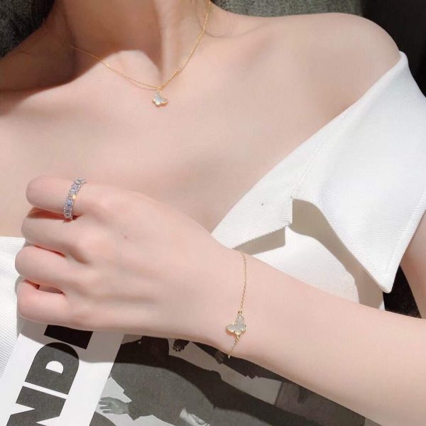 18K Lucky Alhambra Butterfly Pendant Bracelet - 图片 7