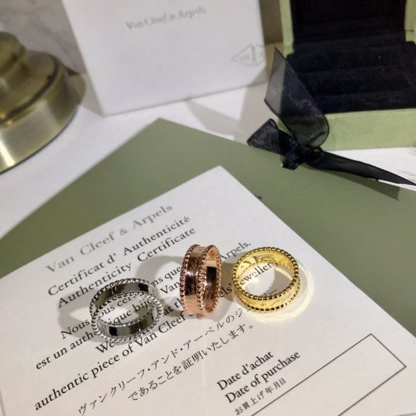 18K Yellow Gold Perlée Signature Ring - 图片 5