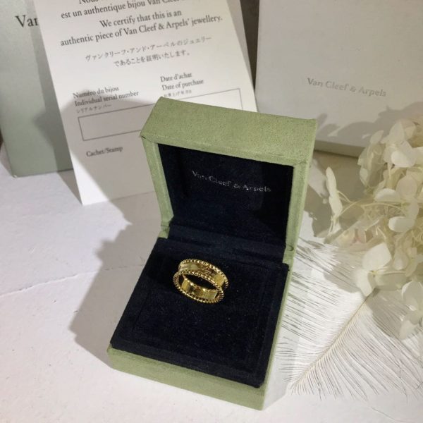 18K Yellow Gold Perlée Signature Ring - 图片 3