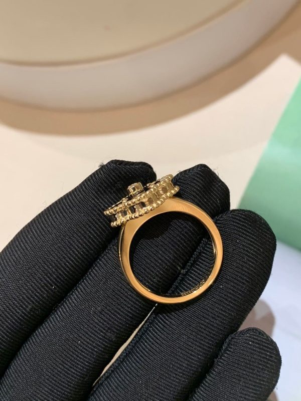 18K Vintage Alhambra Black Ring - 图片 3