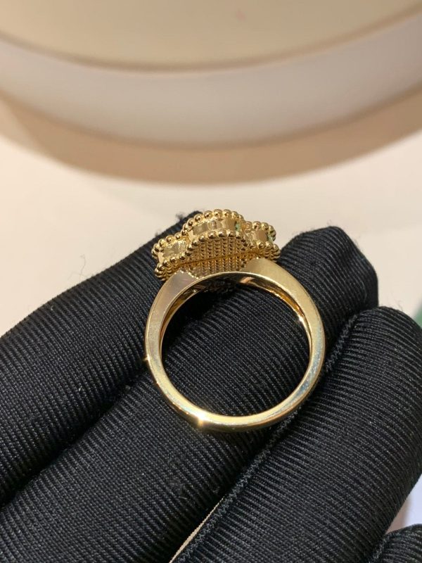 18K Vintage Alhambra Black Ring - 图片 6