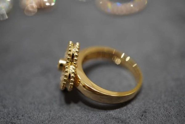 18K Vintage Alhambra Carnelian Ring - 图片 5