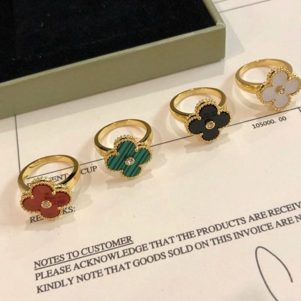 18K Vintage Alhambra Pearl Ring - 图片 9