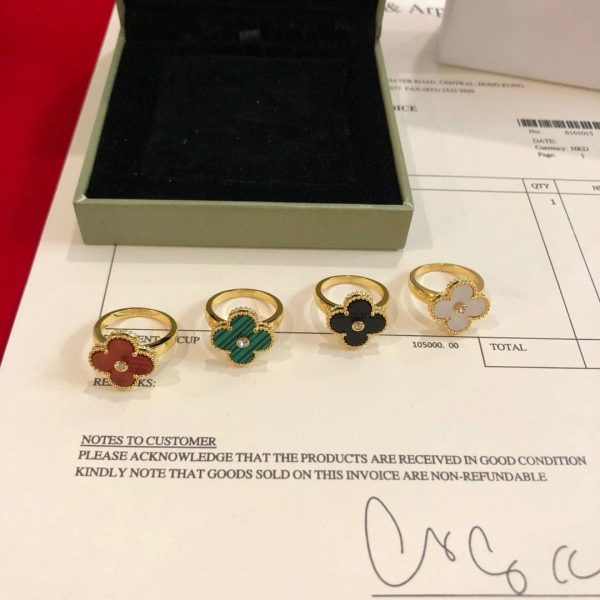 18K Vintage Alhambra Pearl Ring - 图片 4