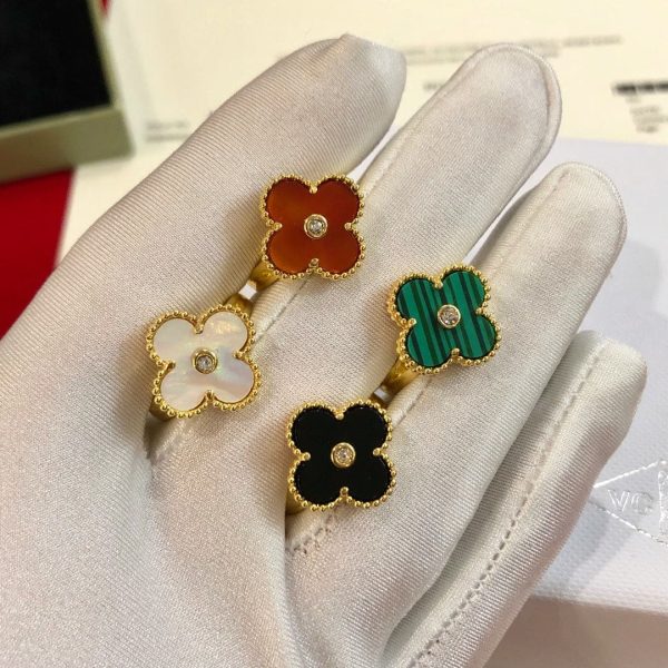 18K Vintage Alhambra Pearl Ring - 图片 10