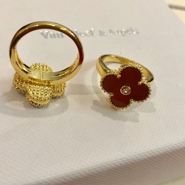18K Vintage Alhambra Pearl Ring - 图片 8