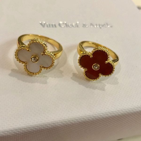 18K Vintage Alhambra Pearl Ring - 图片 3