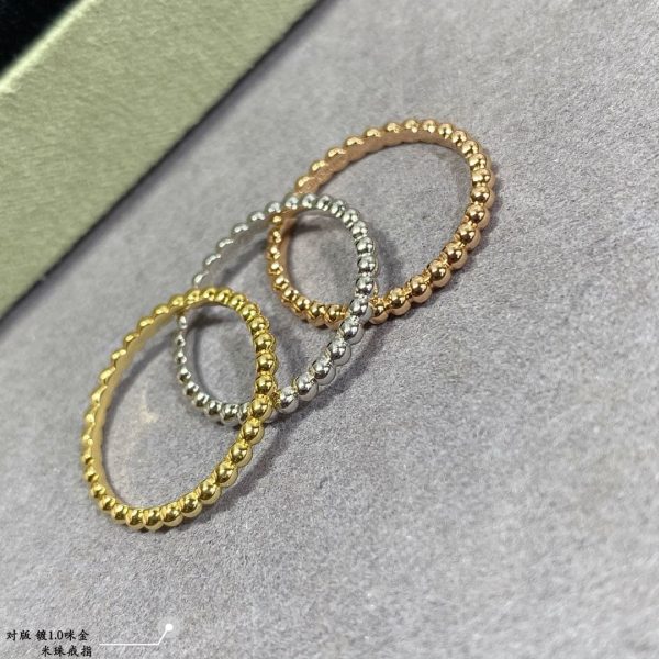 18K Yellow Gold Perlée Pearls Of Gold Ring - Image 4