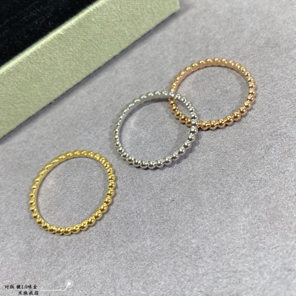 18K Yellow Gold Perlée Pearls Of Gold Ring - Image 5