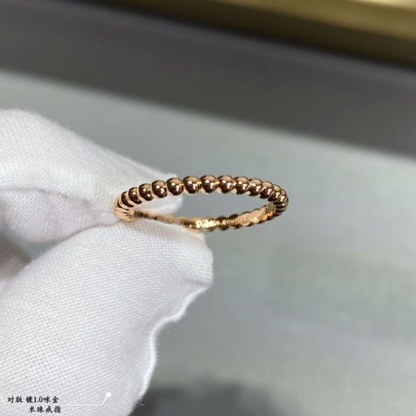 18K Rose Gold Perlée Pearls Of Gold Ring - 图片 4