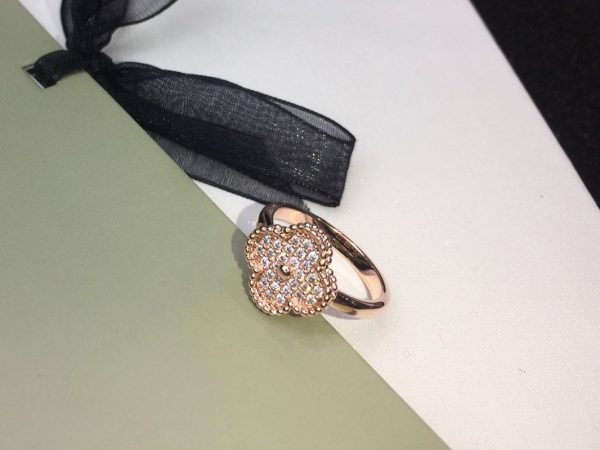 18K Vintage Alhambra Diamonds Ring - 图片 5