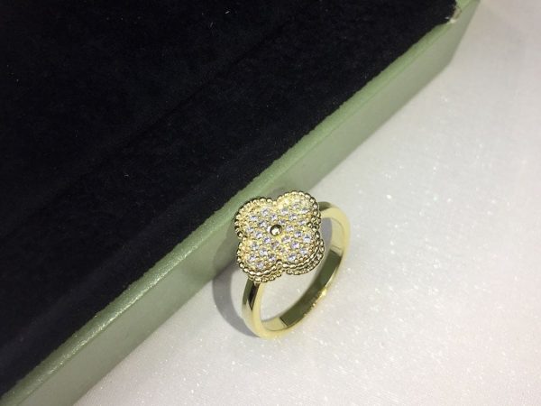 18K Vintage Alhambra Diamonds Ring - 图片 3