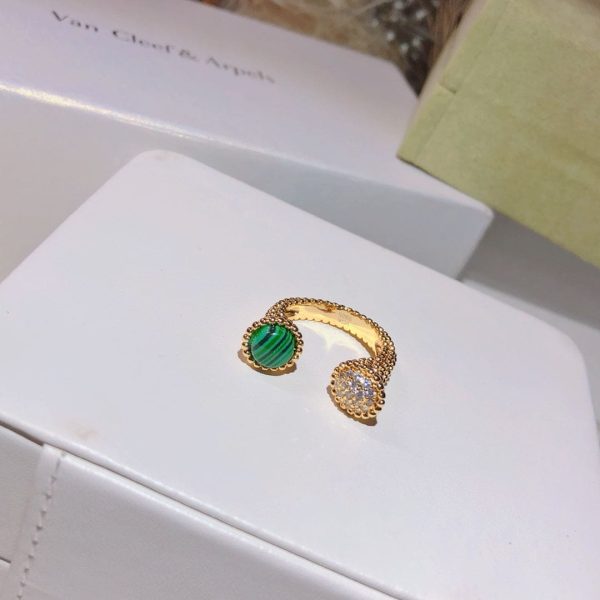 18K Perlée Couleurs Between The Finger Ring - 图片 3
