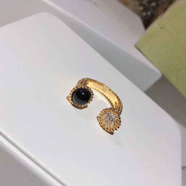 18K Perlée Couleurs Between The Finger Ring - 图片 6