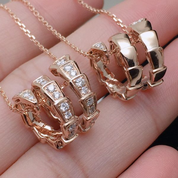 18K BV Serpenti Viper Pave Diamonds Necklace - 图片 2