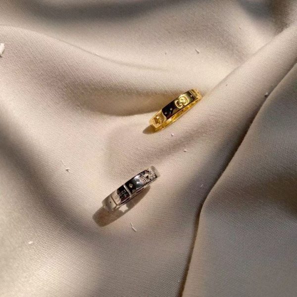 18K Double G Icon Yellow Gold Ring - 图片 4