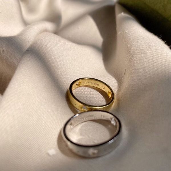 18K Double G White Gold Ring - 图片 6