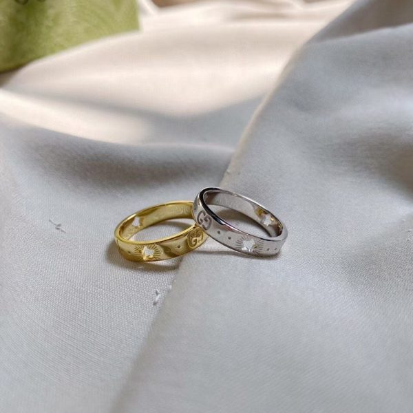 18K Double G White Gold Ring - 图片 10