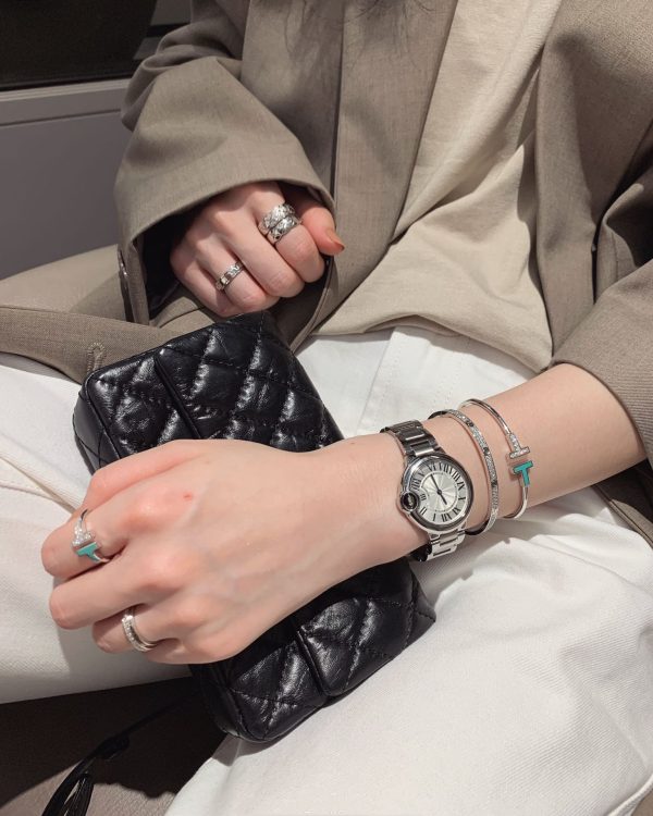 18K T Diamond and Turquoise Wire Bracelet - 图片 2
