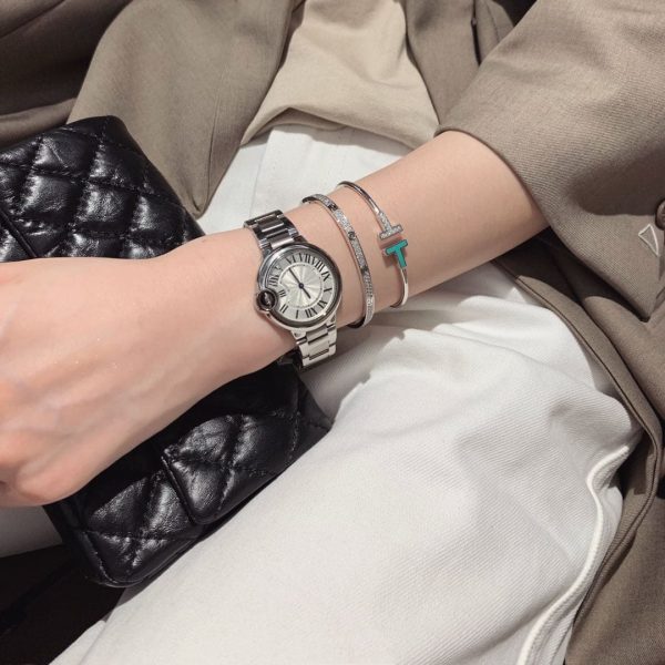 18K T Diamond and Turquoise Wire Bracelet - 图片 7