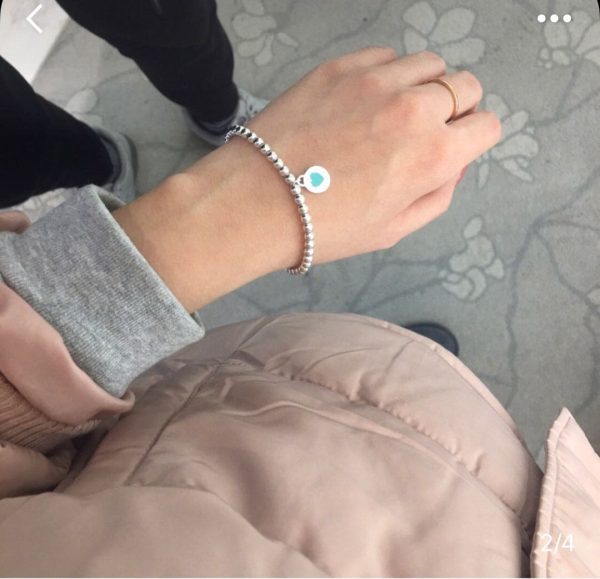 18K Return to Tiffany Love Blue Heart Tag Bead Bracelet - 图片 5