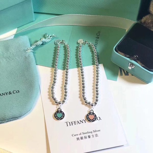 18K Return to Tiffany Love Blue Heart Tag Bead Bracelet - 图片 7