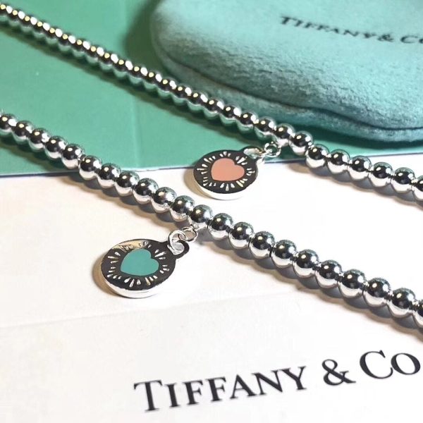18K Return to Tiffany Love Blue Heart Tag Bead Bracelet - 图片 8