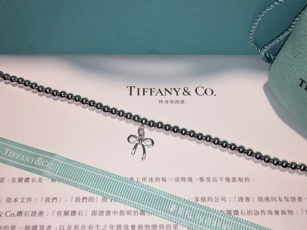 18K T Bow Charm Bead Bracelet - 图片 5
