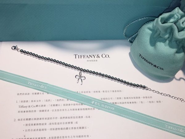 18K T Bow Charm Bead Bracelet - 图片 8
