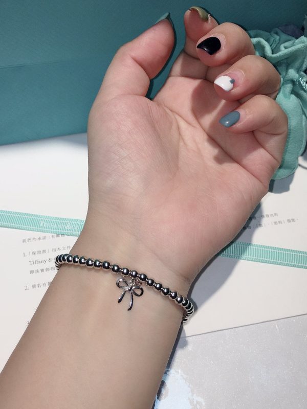 18K T Bow Charm Bead Bracelet - 图片 3