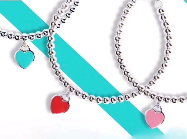 18K Return to Tiffany Red Heart Tag Bead Bracelet - 图片 7