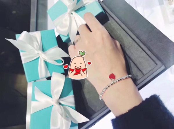 18K Return to Tiffany Red Heart Tag Bead Bracelet - 图片 4
