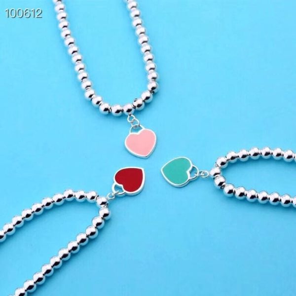 18K Return to Tiffany Pink Heart Tag Bead Bracelet - 图片 4