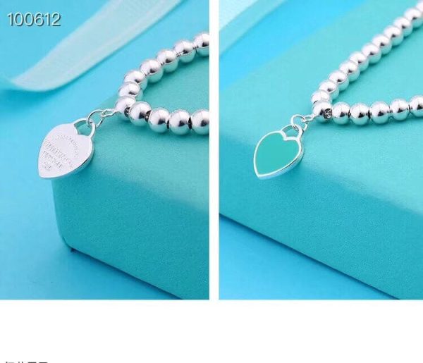 18K Return to Tiffany Blue Heart Tag Bead Bracelet - 图片 7