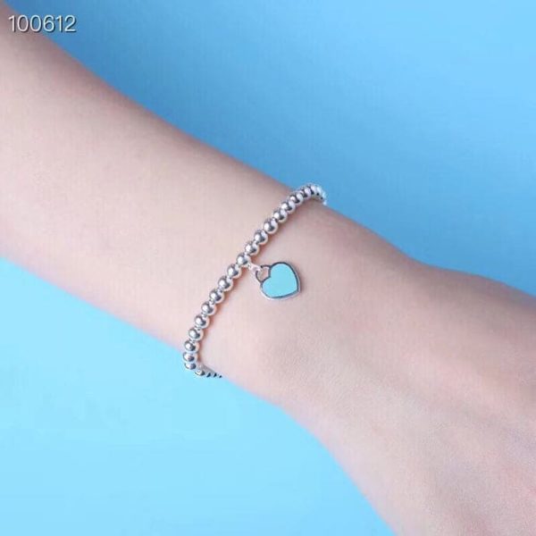 18K Return to Tiffany Blue Heart Tag Bead Bracelet - 图片 4