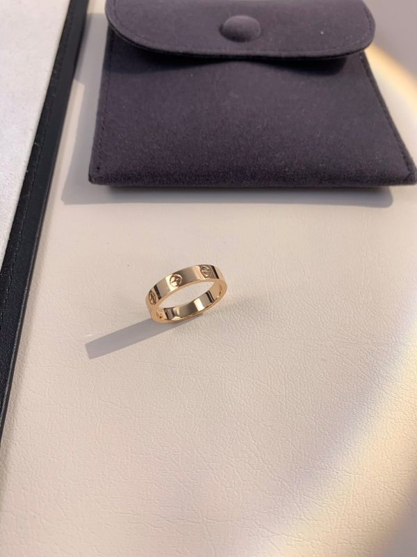 18K Love Wedding 4mm Ring - 图片 10