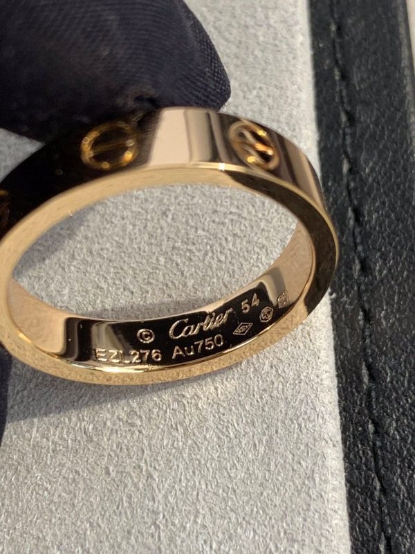 18K Love Wedding 4mm Ring - 图片 3